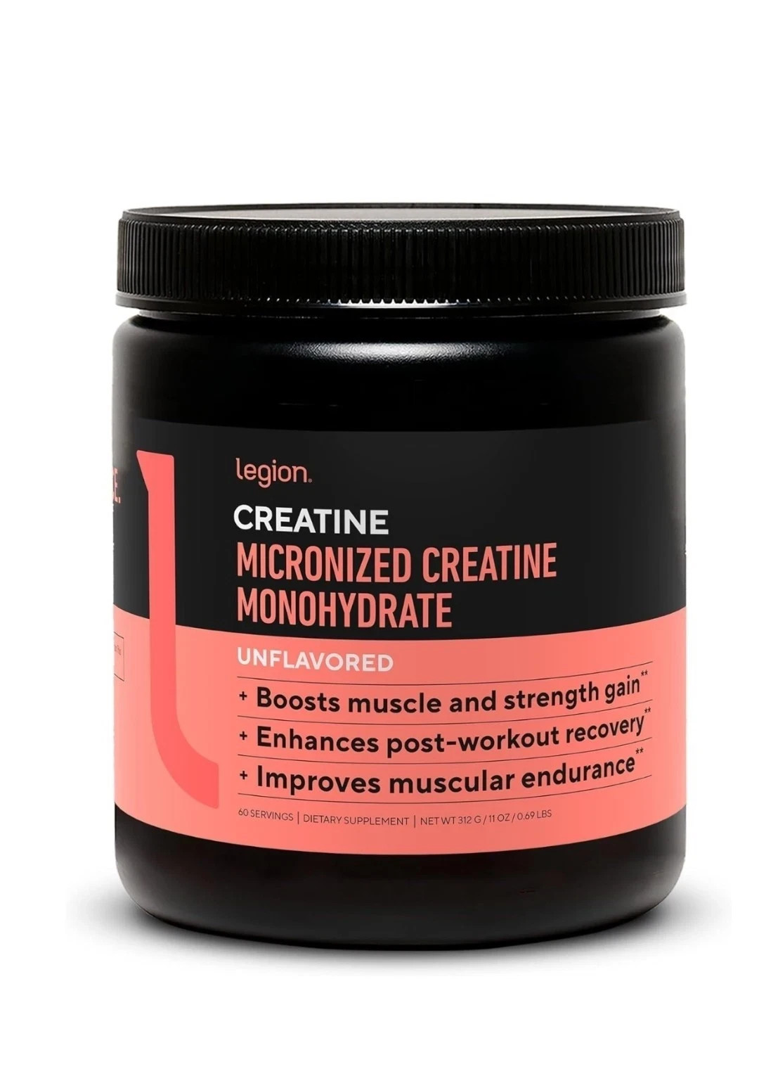 LEGION Micronized Creatine Monohydrate Supplement Creatine Powder