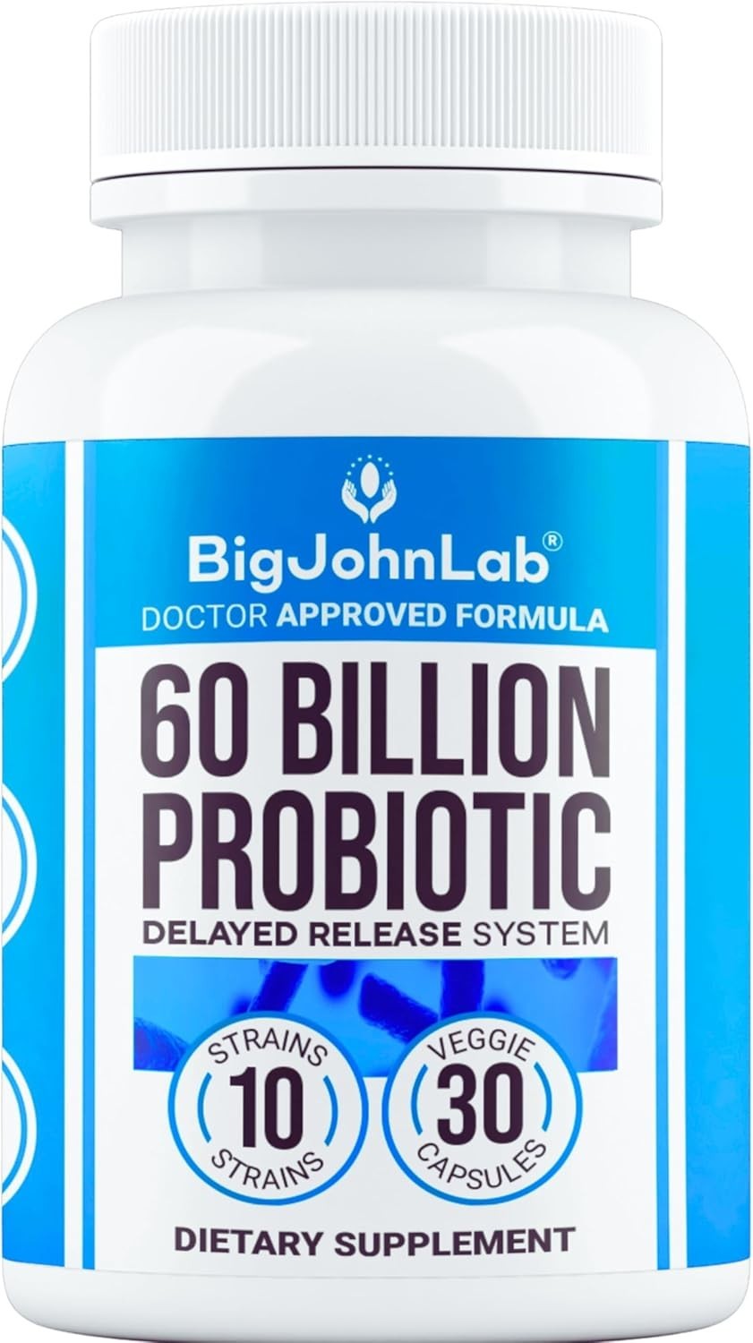 10 Strains Organic Probiotics – Daily Digestive Comfort & Immune Boosting – 30ct