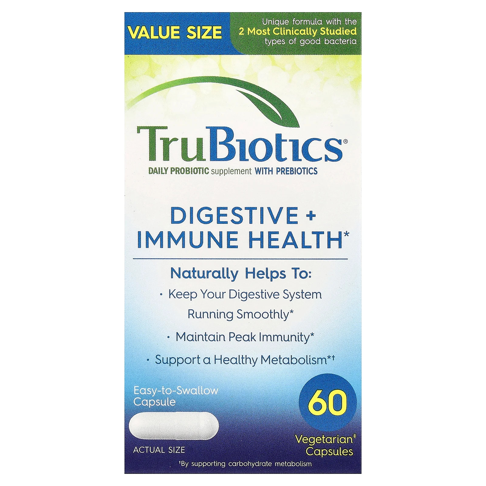 Digestive + Immune Health, 60 Vegetarian Capsules