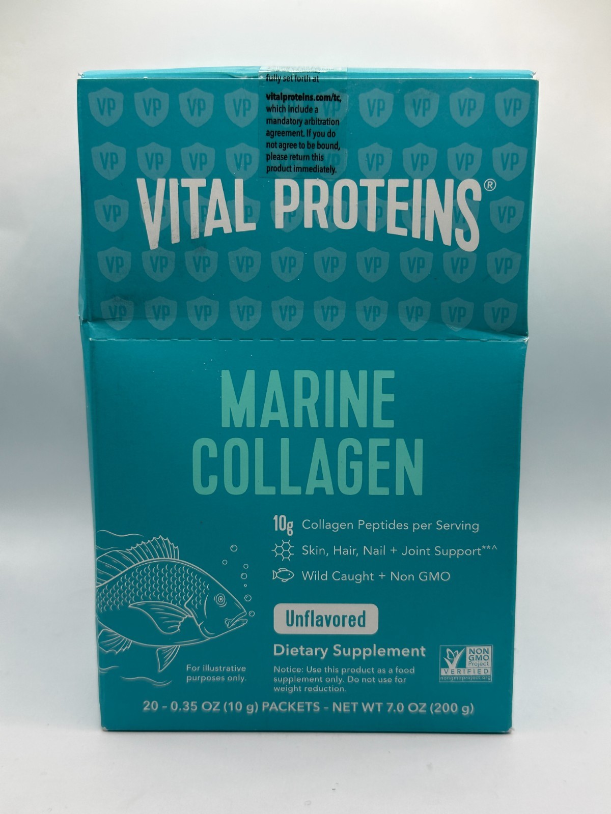 Vital Proteins Marine Collagen Powder Supplement 7 oz, 20 Count Individual 9/26
