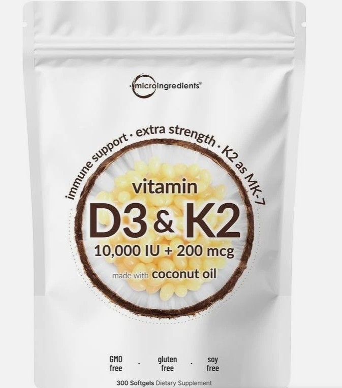 Vitamin D3 & K2 micro ingredients 3 bags  Dietary Supplement Coconut Oil AU