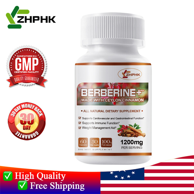 Berberine HCL 10:1 With Ceylon Cinnamon 1200mg Heart Health & Immune Blood Sugar