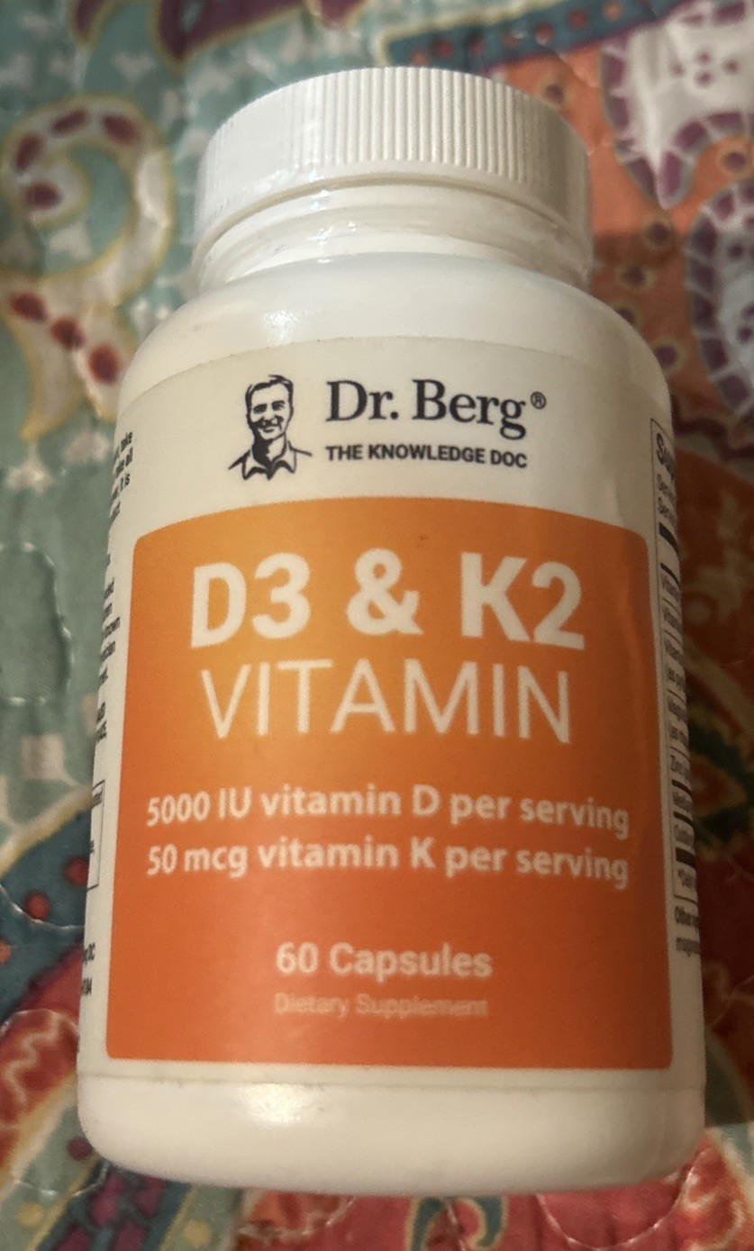 Dr. Berg Vitamin D3 K2 w/MCT Powder – Includes 5,000 IU of Vitamin D3 Exp 7/2026