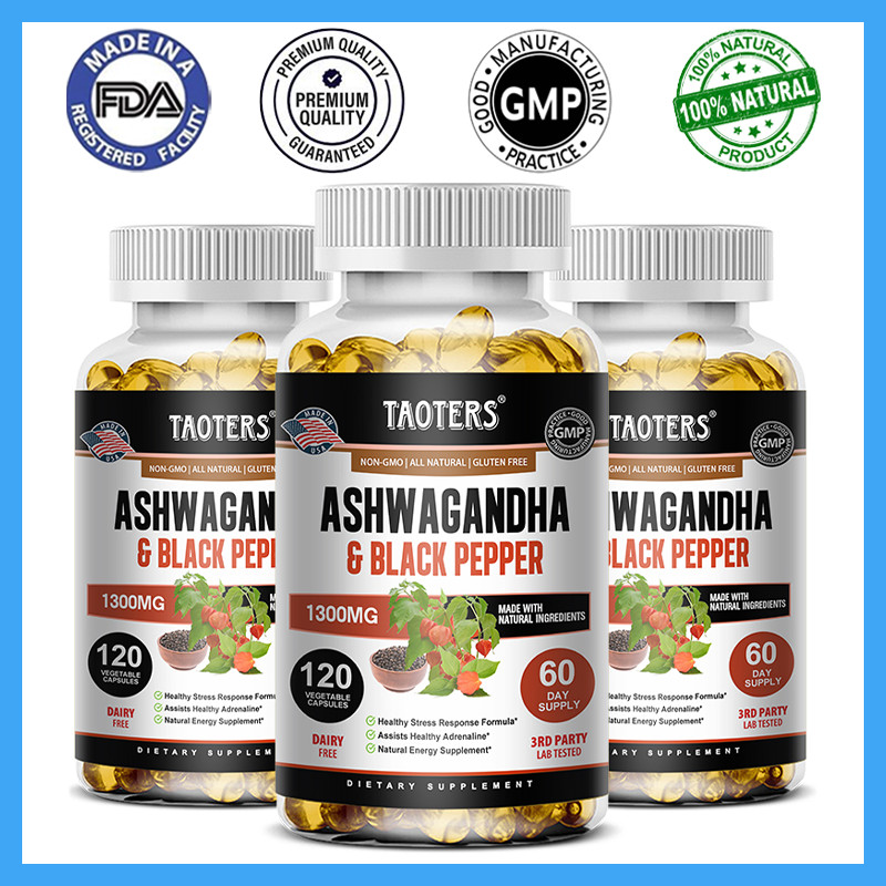 Ashwagandha Root 1300mg Capsules – Reduce Tension,Boosts Energy,Vitality & Focus