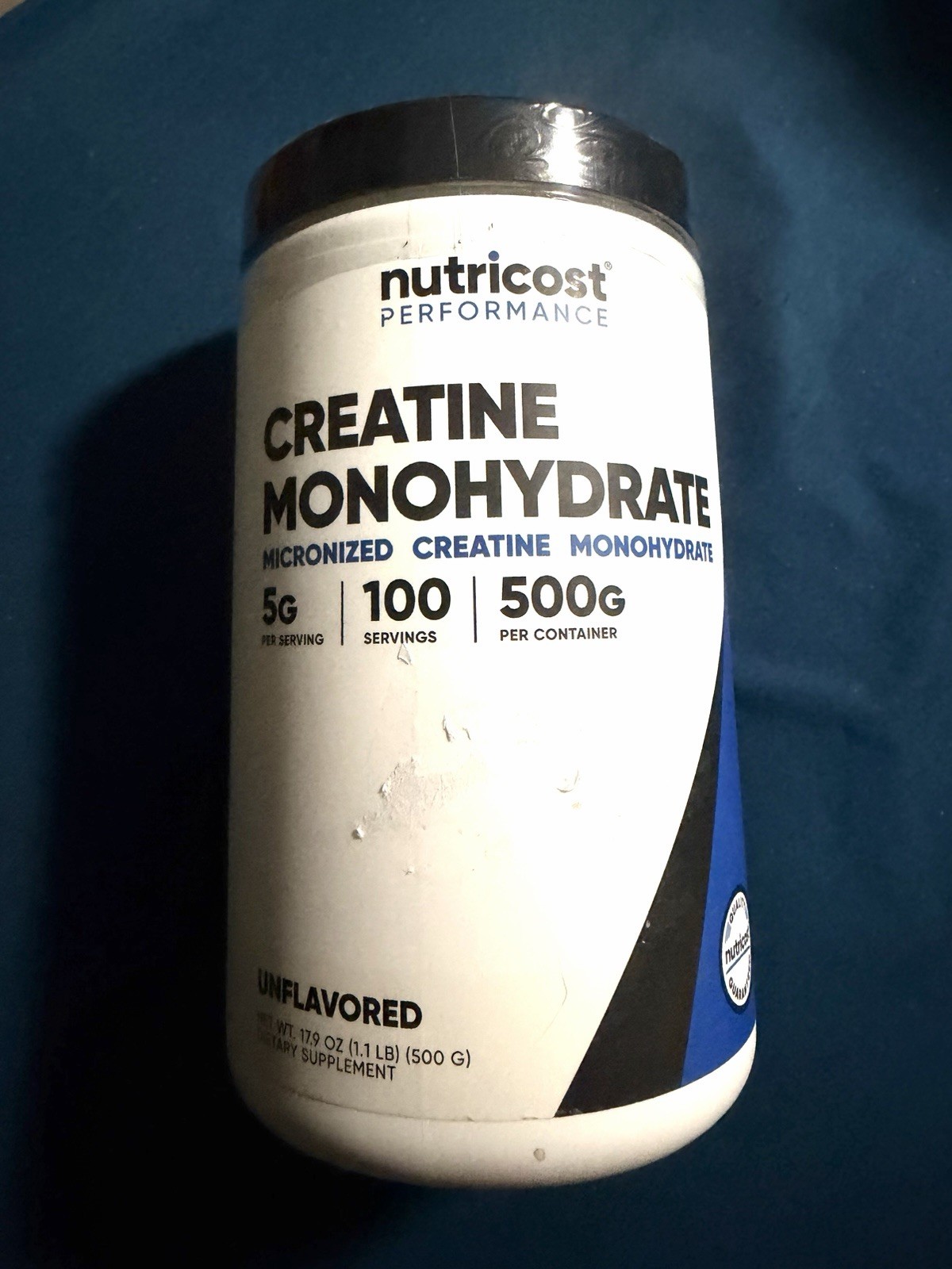 Nutricost Creatine Monohydrate – Unflavored – 500g Powder 100 Serving Exp 1/2028