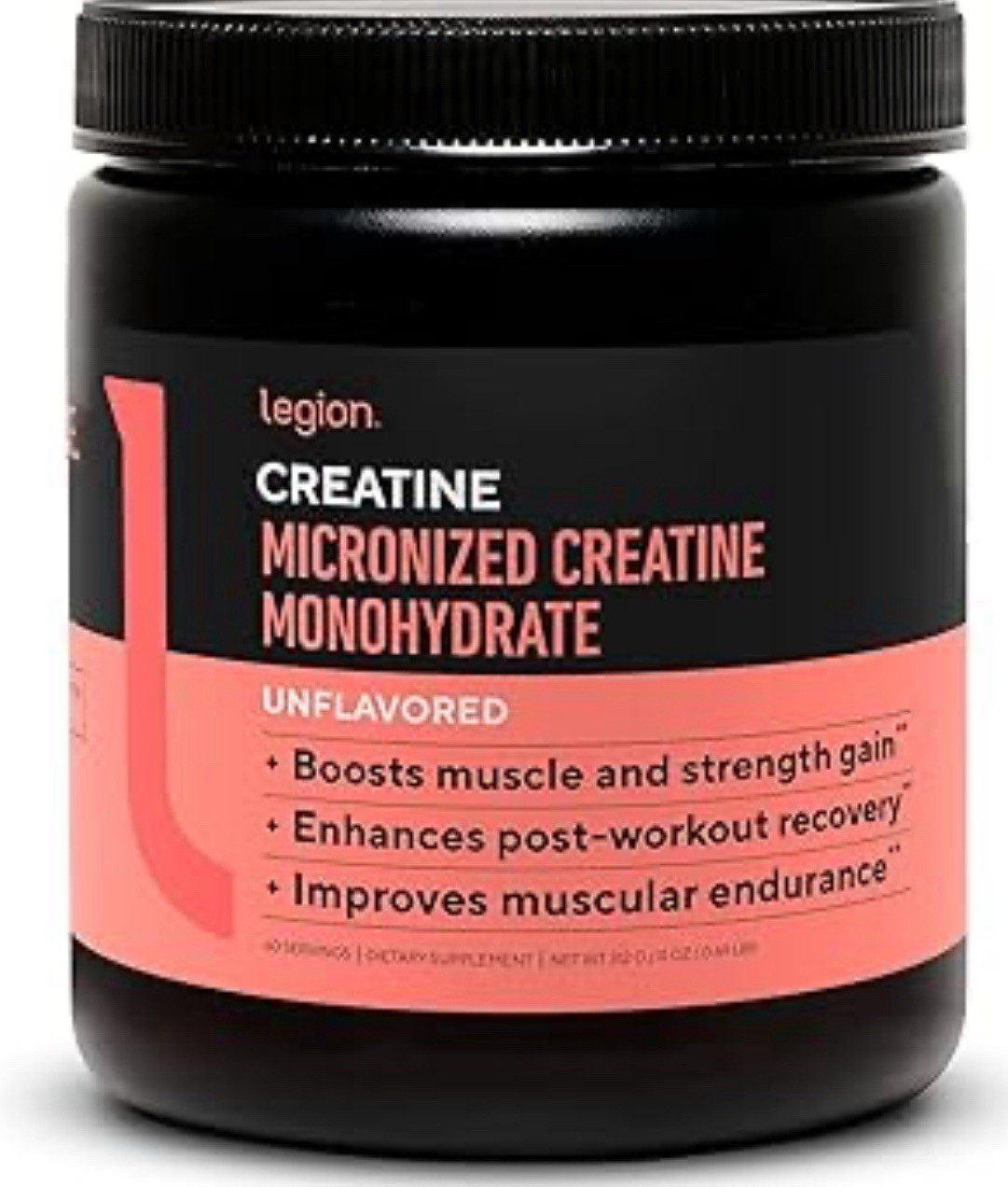 NEW LEGION Micronized Creatine Monohydrate Supplement Powder Muscle Unflavored