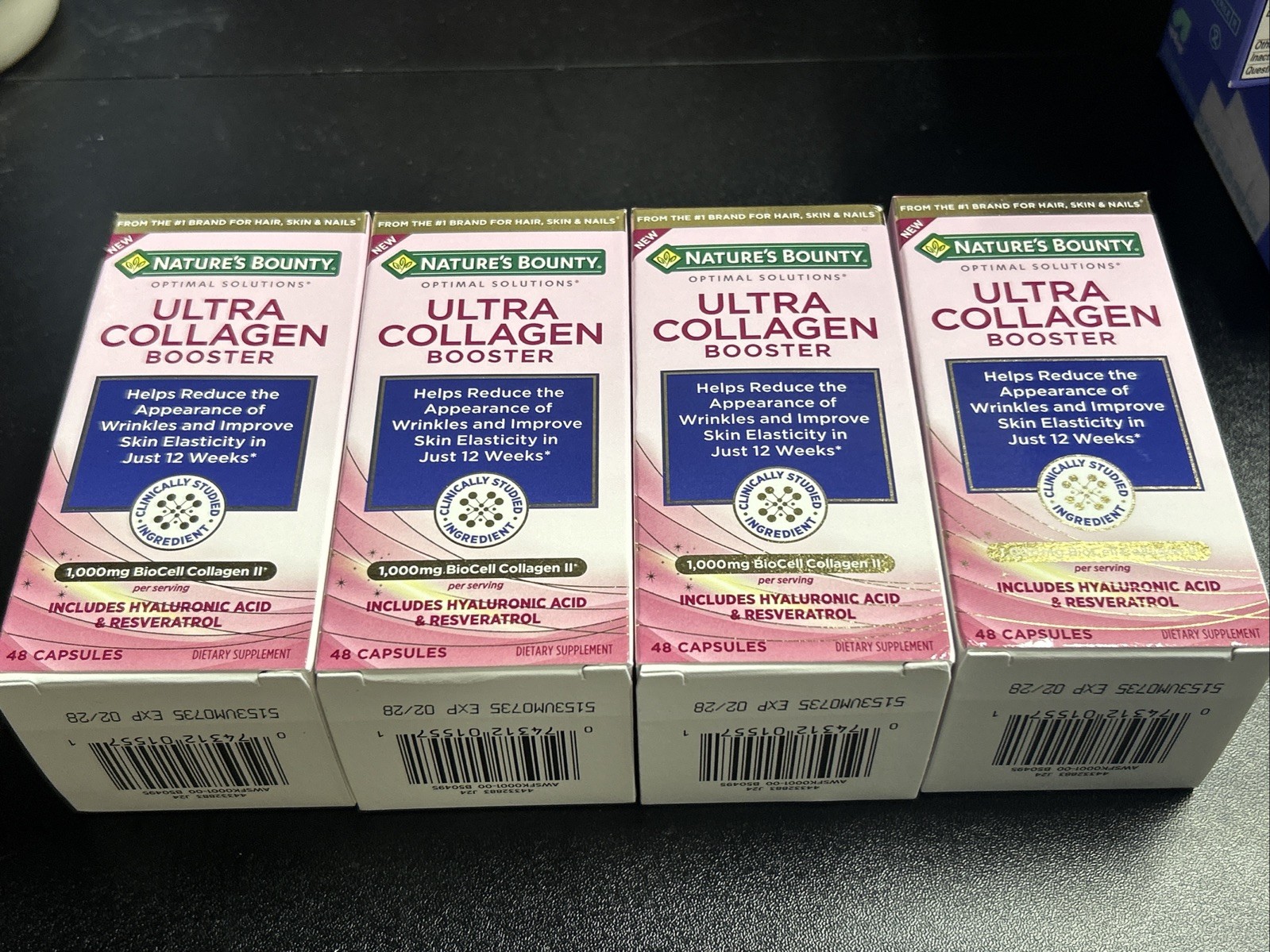 4 Natures Bounty Optimal Solutions ULTRA COLLAGEN BOOSTER 48 Capsules Each 02/28