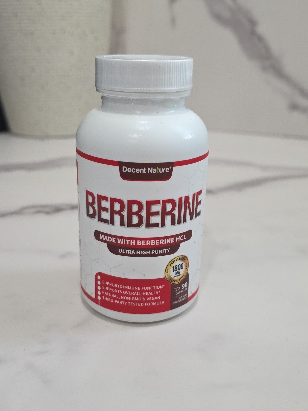 Berberine Supplement 1800mg – Premium Berberine HCl 97% High Purity Berberine…