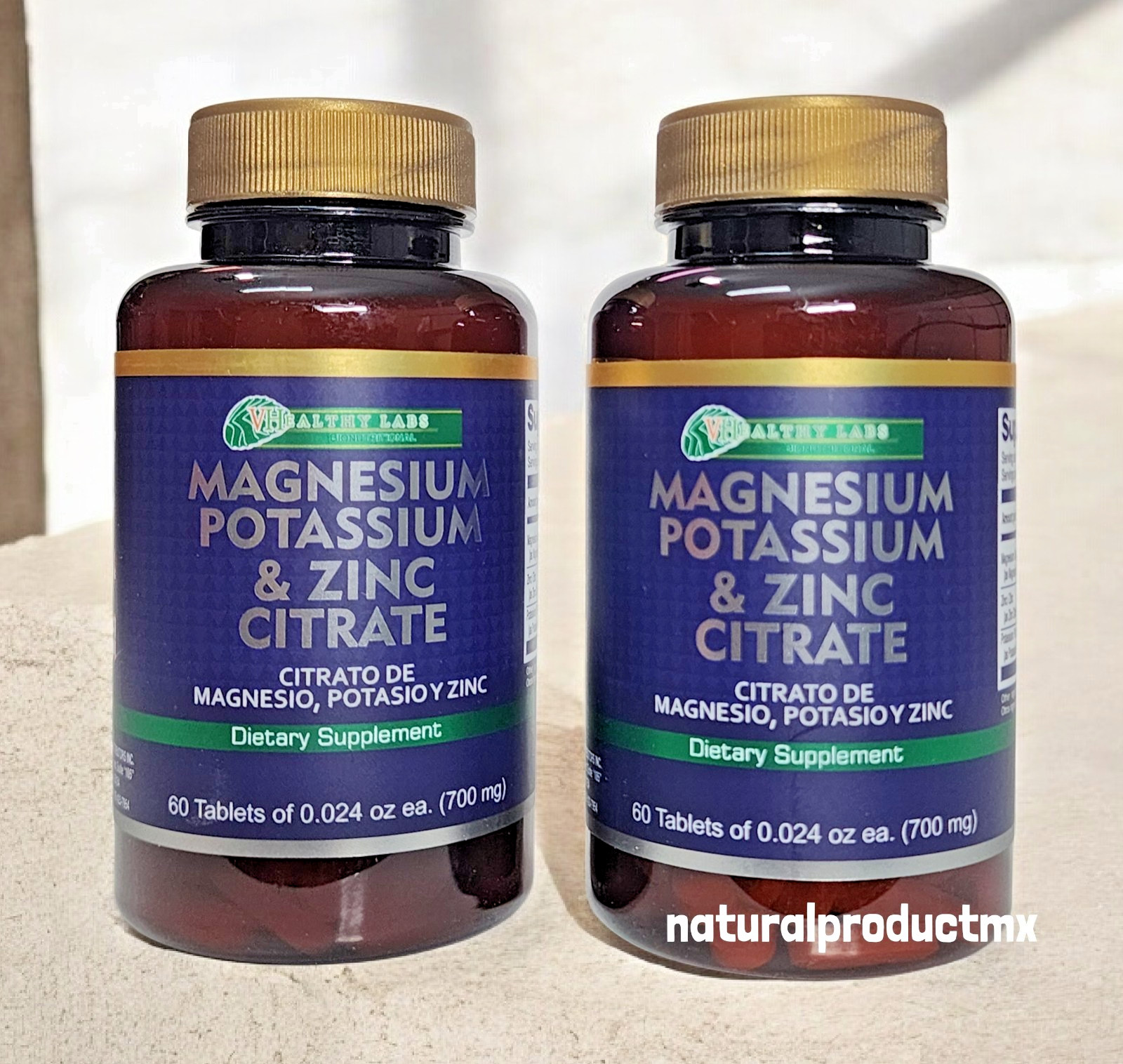 (2) Magnesium Potassium Citrate Zinc ✅ Citrato de Magnesio Potasio Zinc by HLabs
