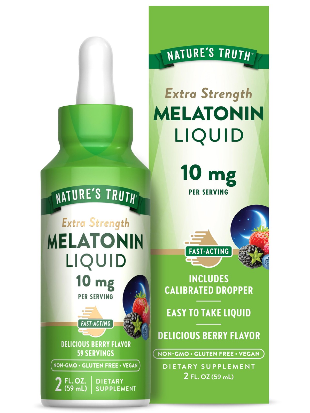 Nature’s Truth Melatonin Liquid | 10 mg | 2 Fl oz Maximum