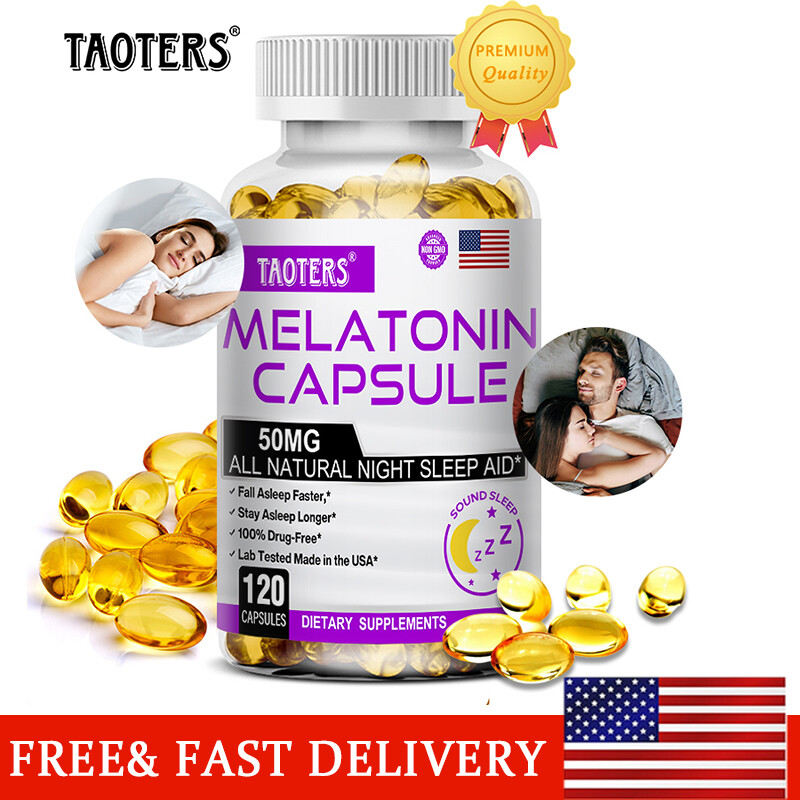 Sleep Aid Capsules Prolong deep sleep time – Non-GMO, Gluten-Free – 120 Capsules