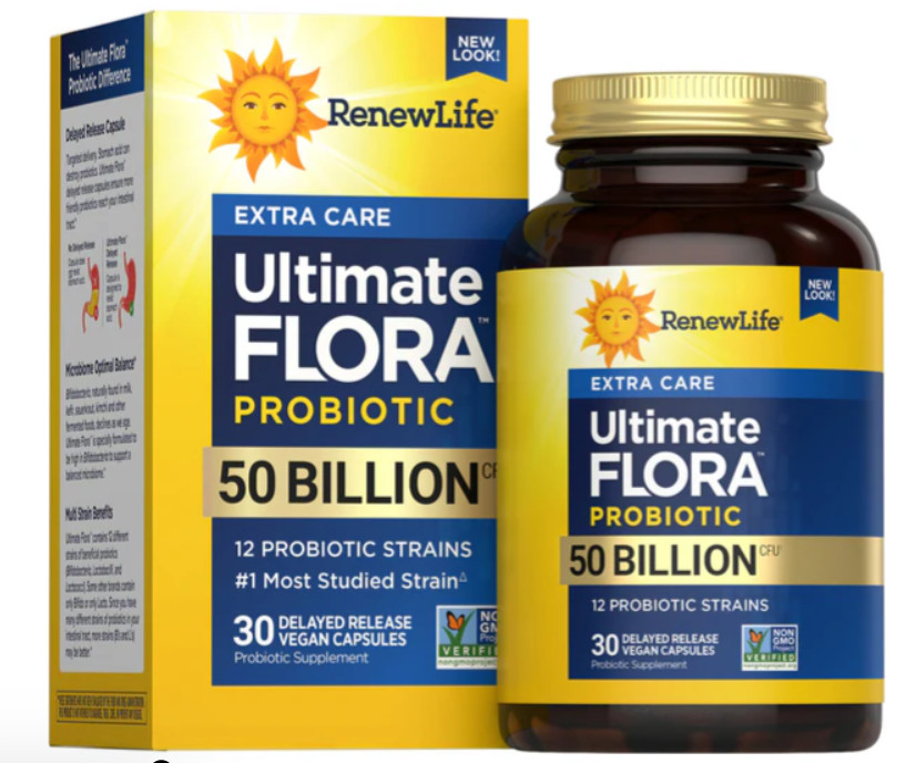 2 Pack Renew Life Extra Care Ultimate Flora Probiotic 50 Billion CFU 30 Cap Each
