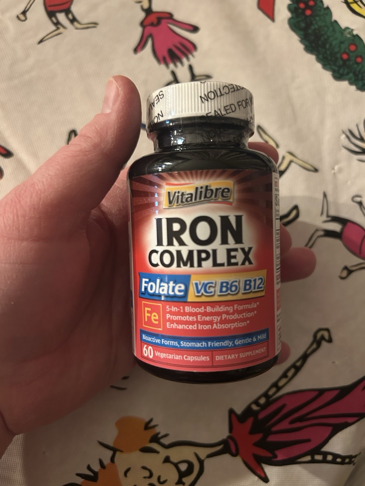 Iron Supplement for Women & Men, with Vitamins C, B6, B12 & Folate