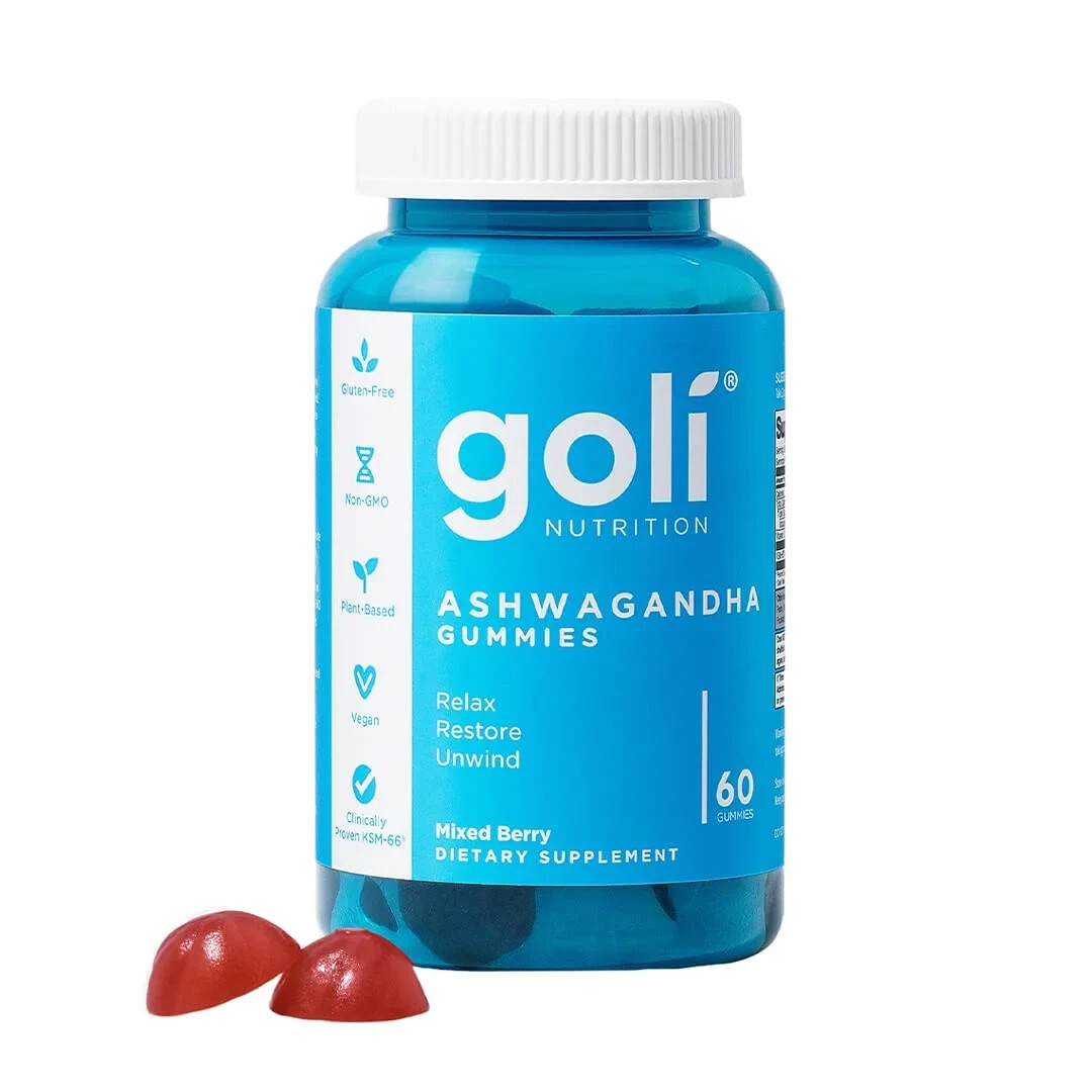 Goli Nutrition Ashwagandha Gummies  Supplement Mixed Berry KSM-66