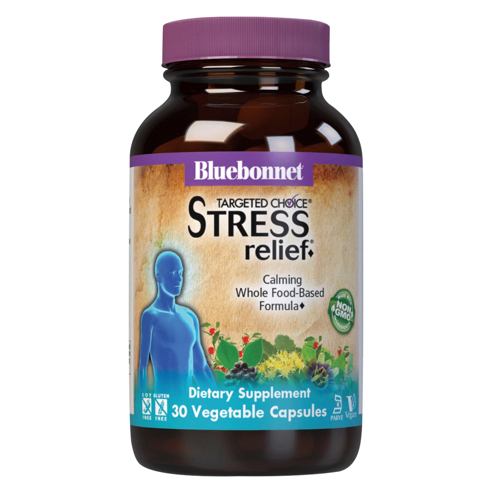 Bluebonnet Targeted Choice Stress Relief 30 Vegetable Capsules, Rest and Relax