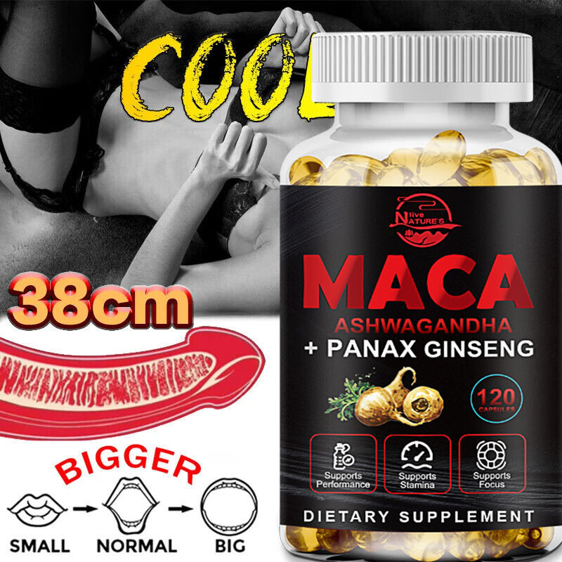 Organic Maca Root Capsules |360 Capsules | Peruvian Maca Extract for Men & Women