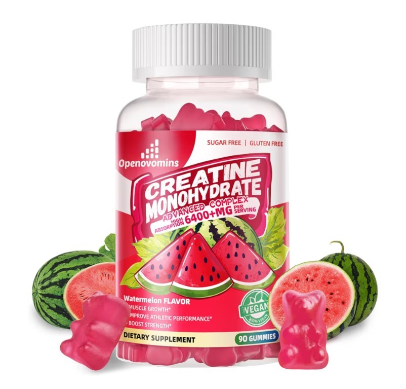 Creatine  Monohydrate 6400+MG Watermelon Flavor 90 Ct Gummy