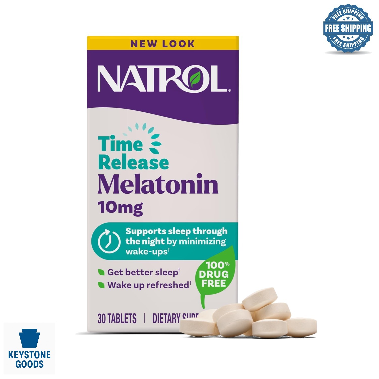 Sleep Advanced Melatonin Time Release Tablets 30 Ct – Nighttime Sleep Support…