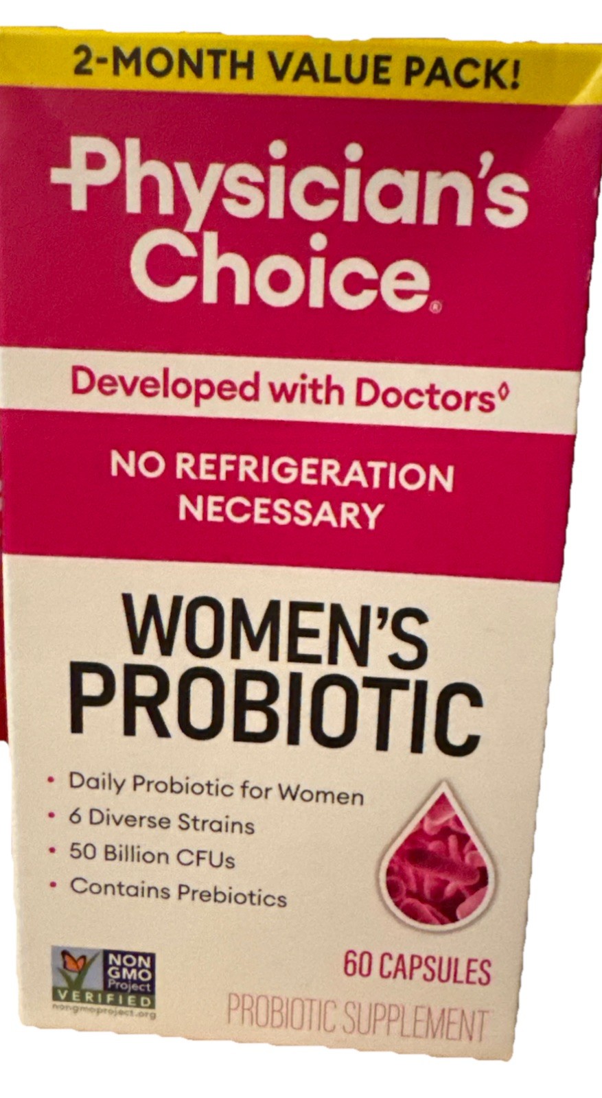 Physician’s Choice Women’s Probiotic 60 Count – 2-month Value Pack Exp 6/30/2028