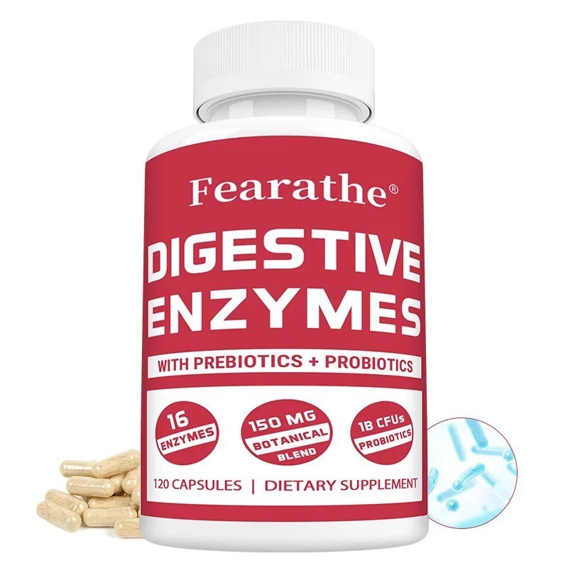 Digestive Enzyme Supplements with Probiotics & Prebiotics – Gut Health 60/120 Ca
