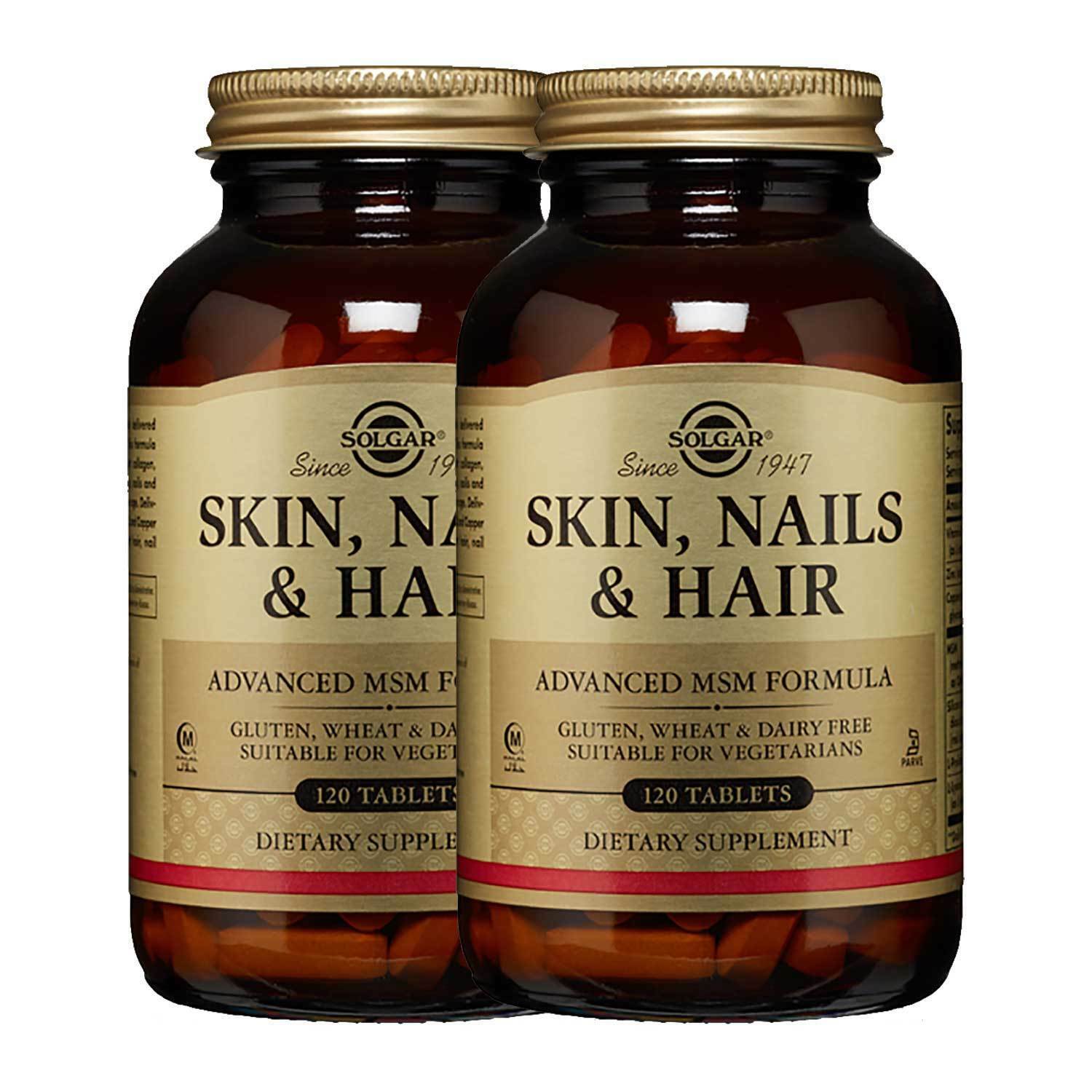 2x Solgar Skin Nails & Hair Tablets 120