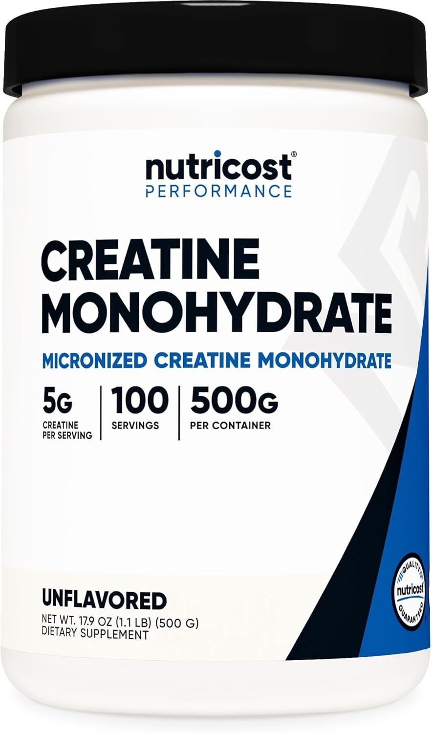 Nutricost Creatine Monohydrate Micronized Powder 500G, 5000mg Per Serv (5g) – 10