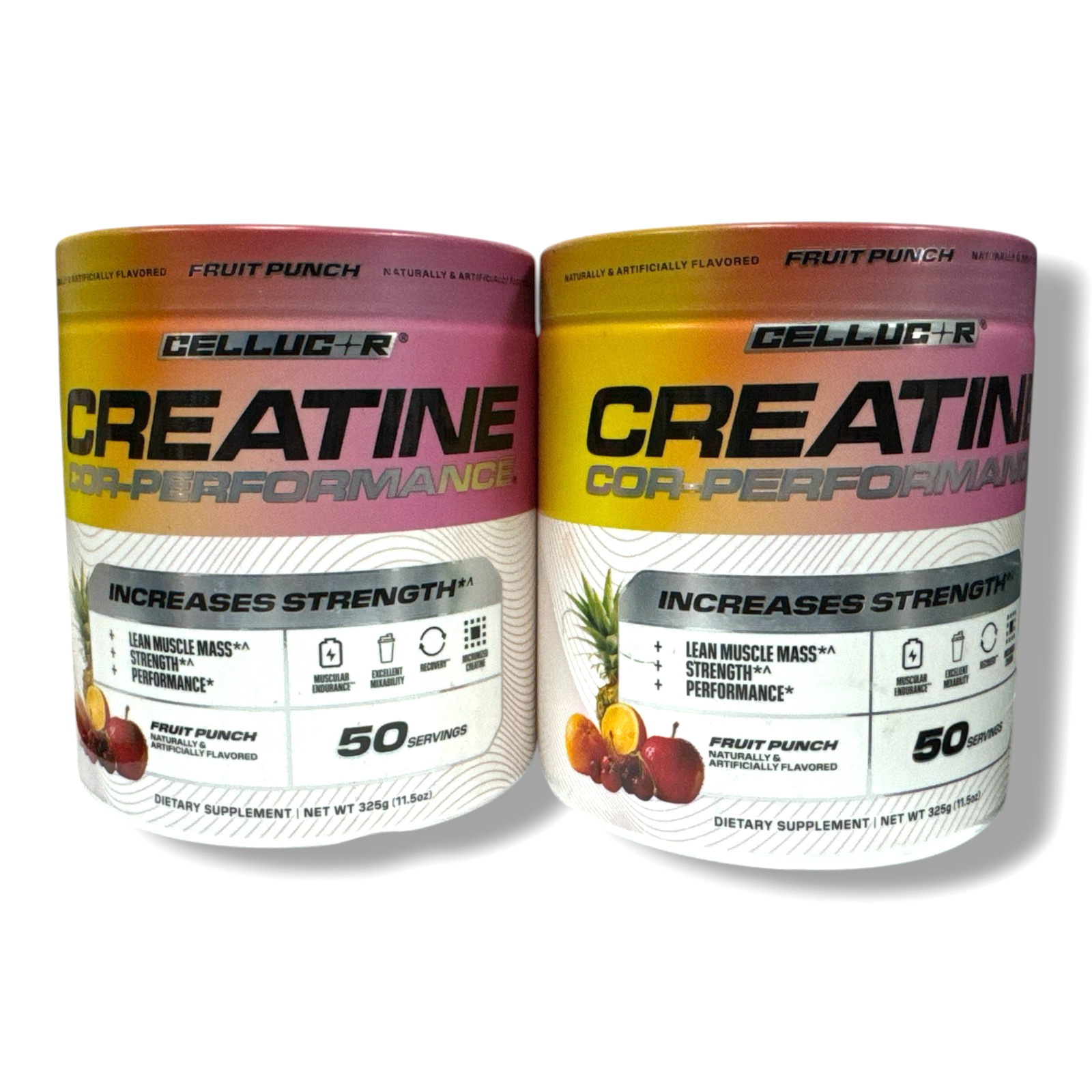 *Celluc+R Creatine Cor-Performance (Fruit Punch) 11.5oz. 50 Servings *LOT OF 2*
