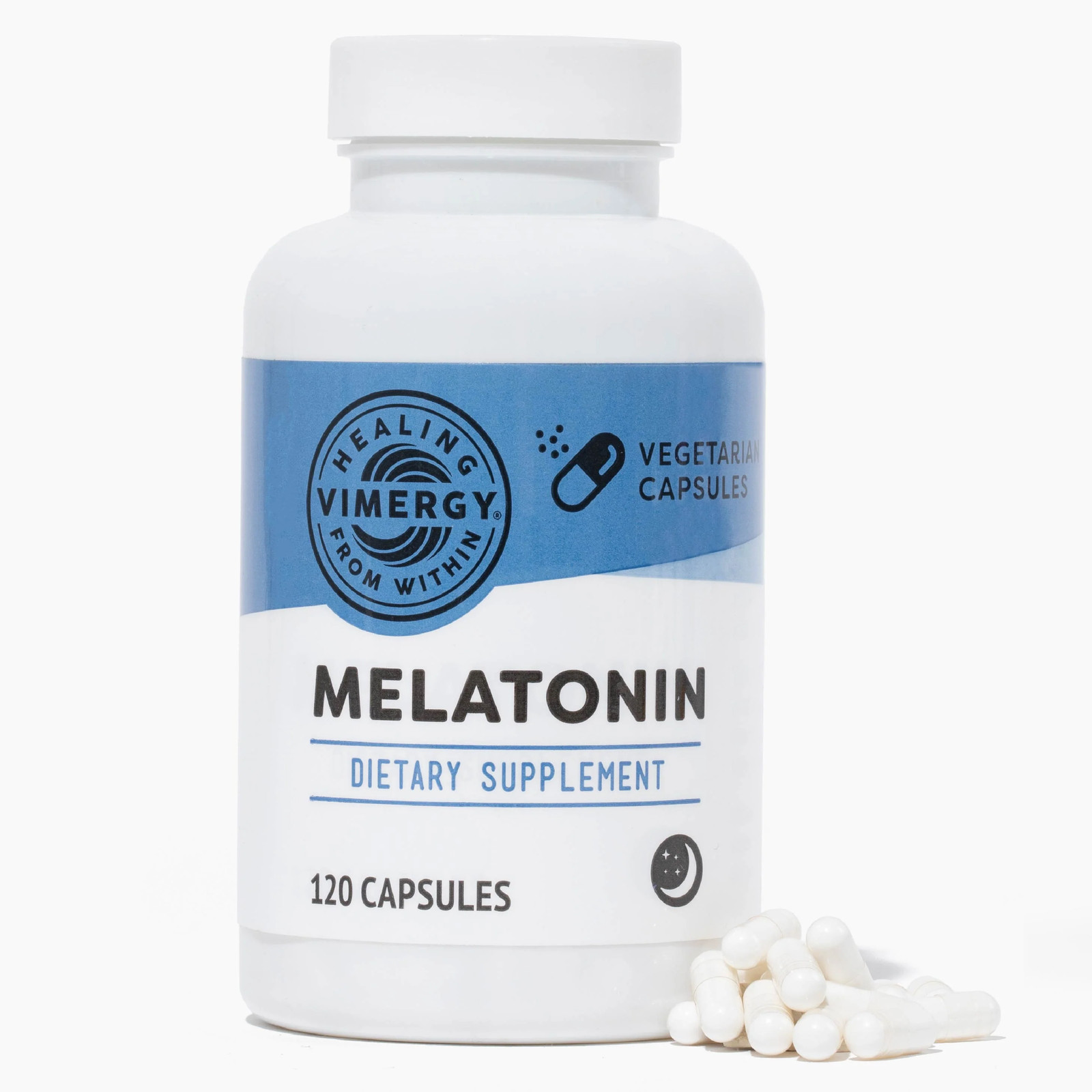 VIMERGY Melatonin Capsules, 120 Servings – Sleep Supplement