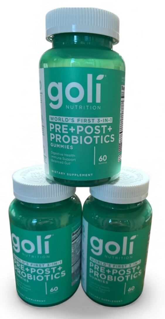 3 Pack Goli PRE + POST + PROBIOTICS Digestive Health Immune Support 180 Gummies