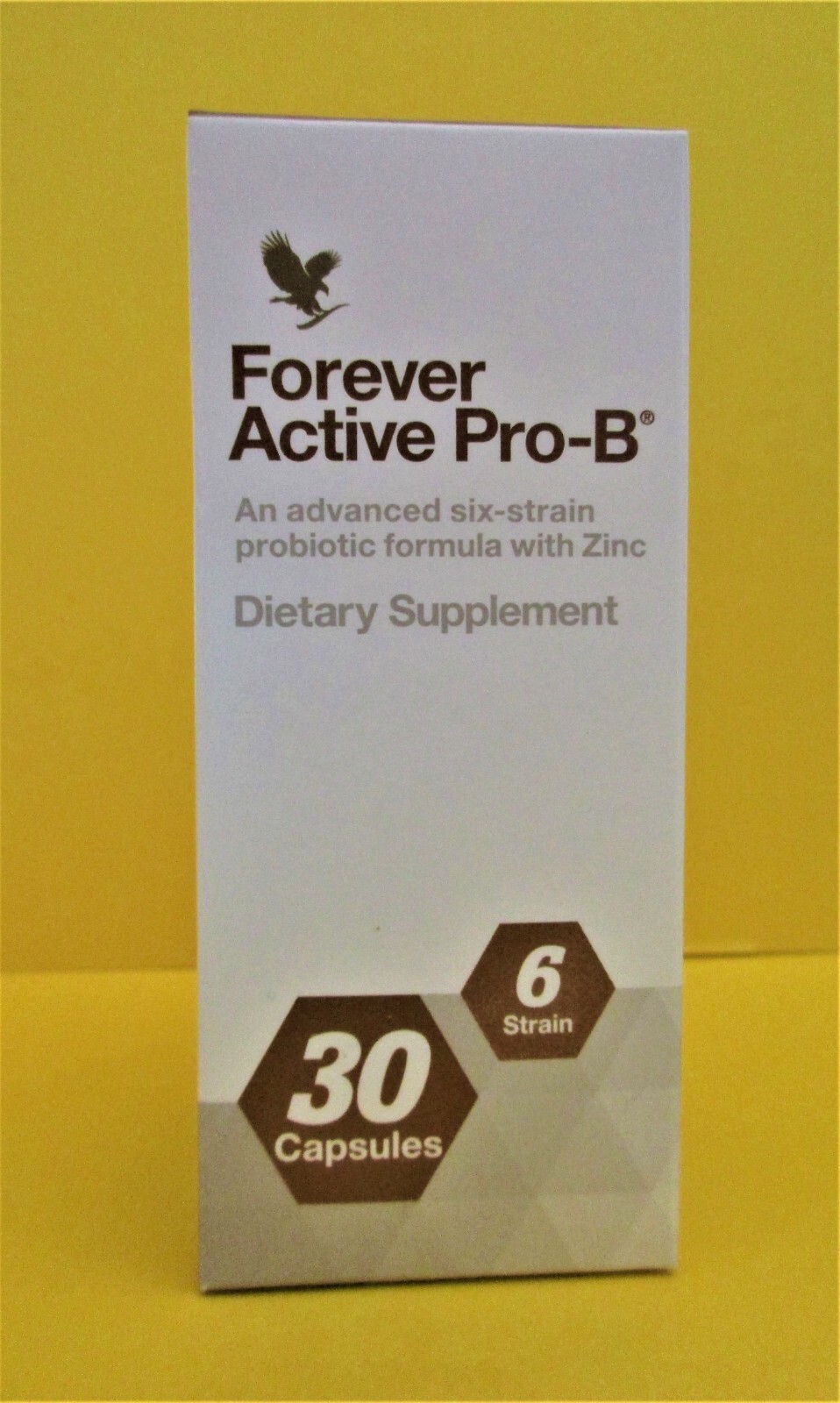 Forever Active Pro-B Probiotics 6-Strains + Zinc Gut Health Kosher 8 Billion CFU