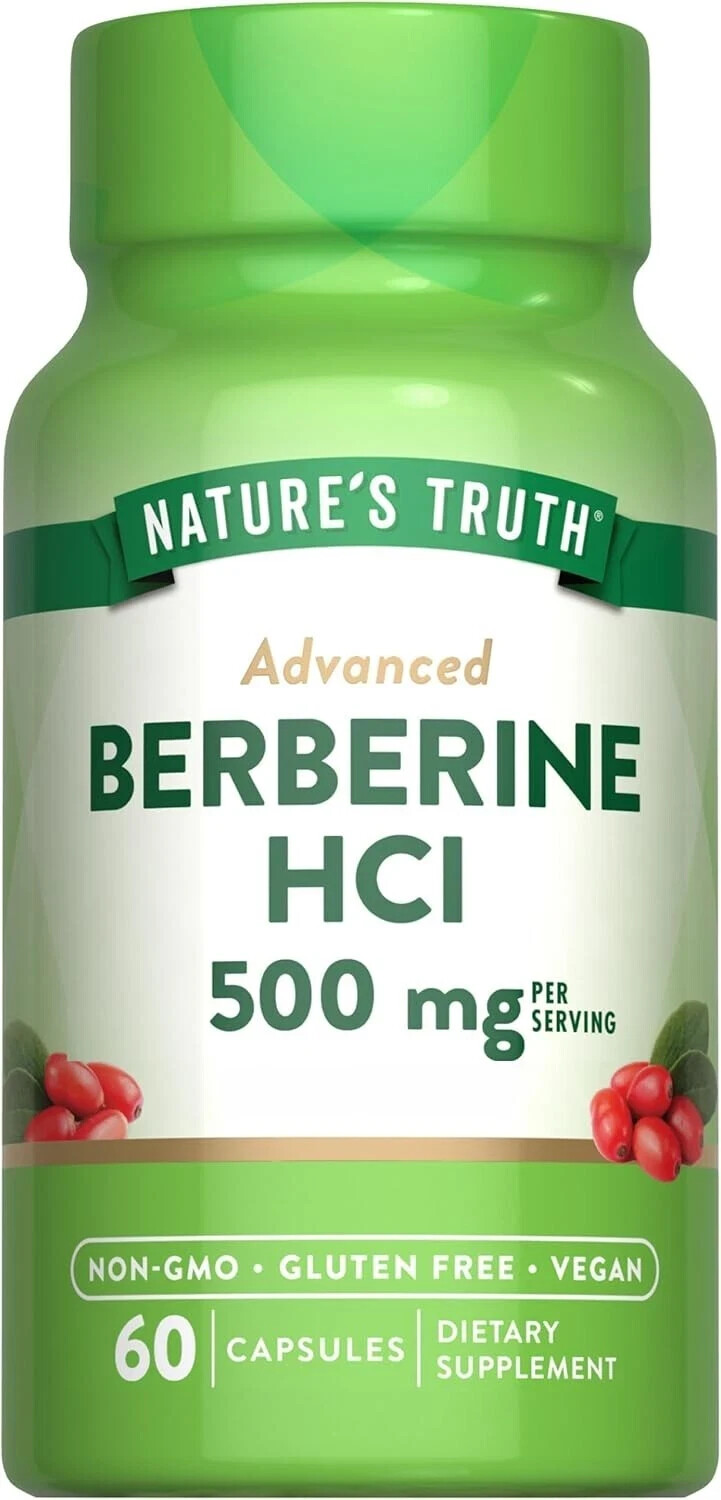 SM Nature’s Truth Advanced Berberine HCI 500 MG Sugar Metabolism 60ct (3 Pack)