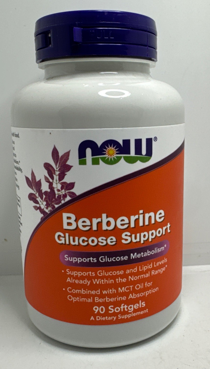 NOW Foods Berberine Glucose Support 90 Softgels Exp 10/2027-New-US Seller