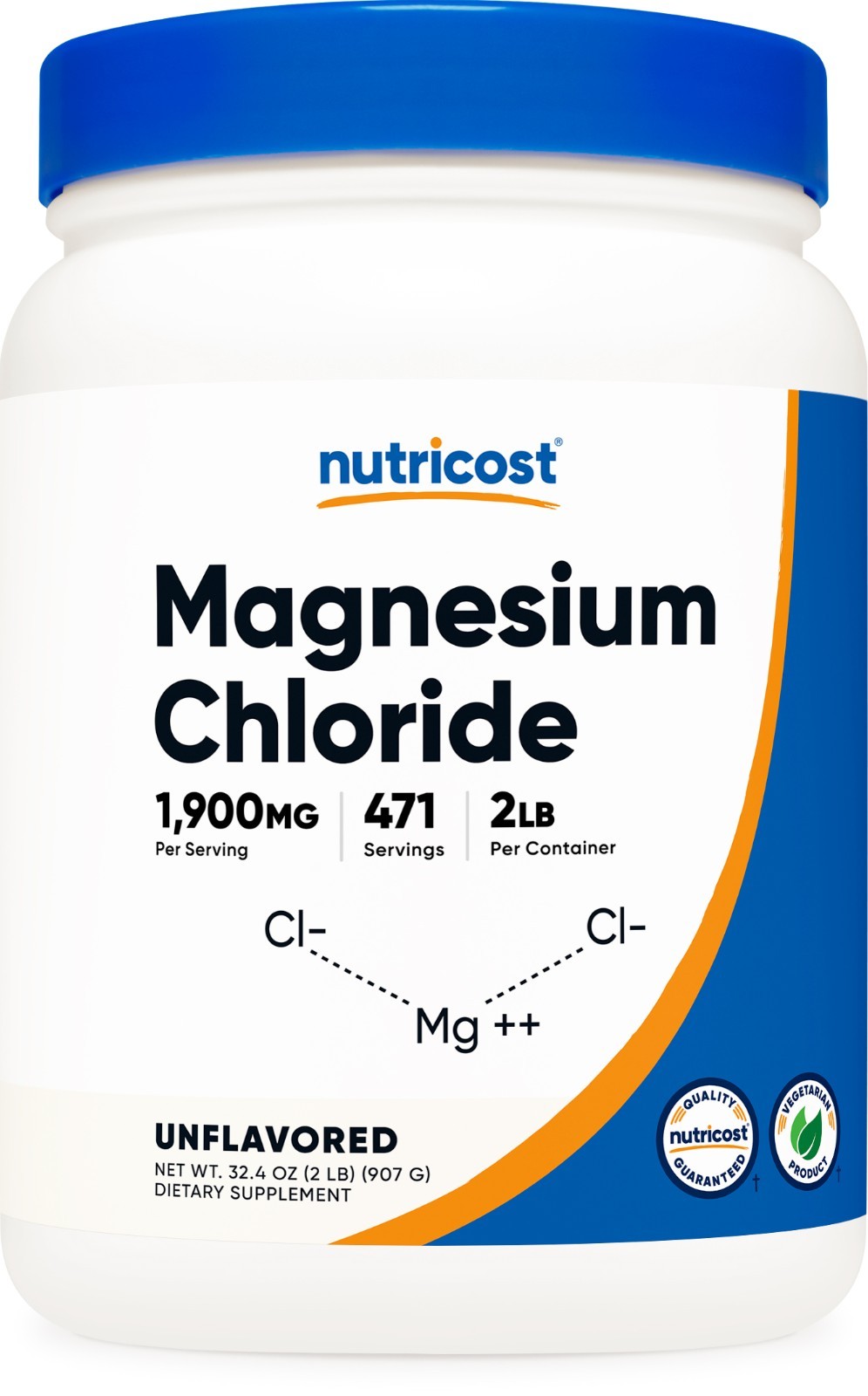 Nutricost Magnesium Chloride (2LBS) (Unflavored) – Gluten-Free, Vegetarian