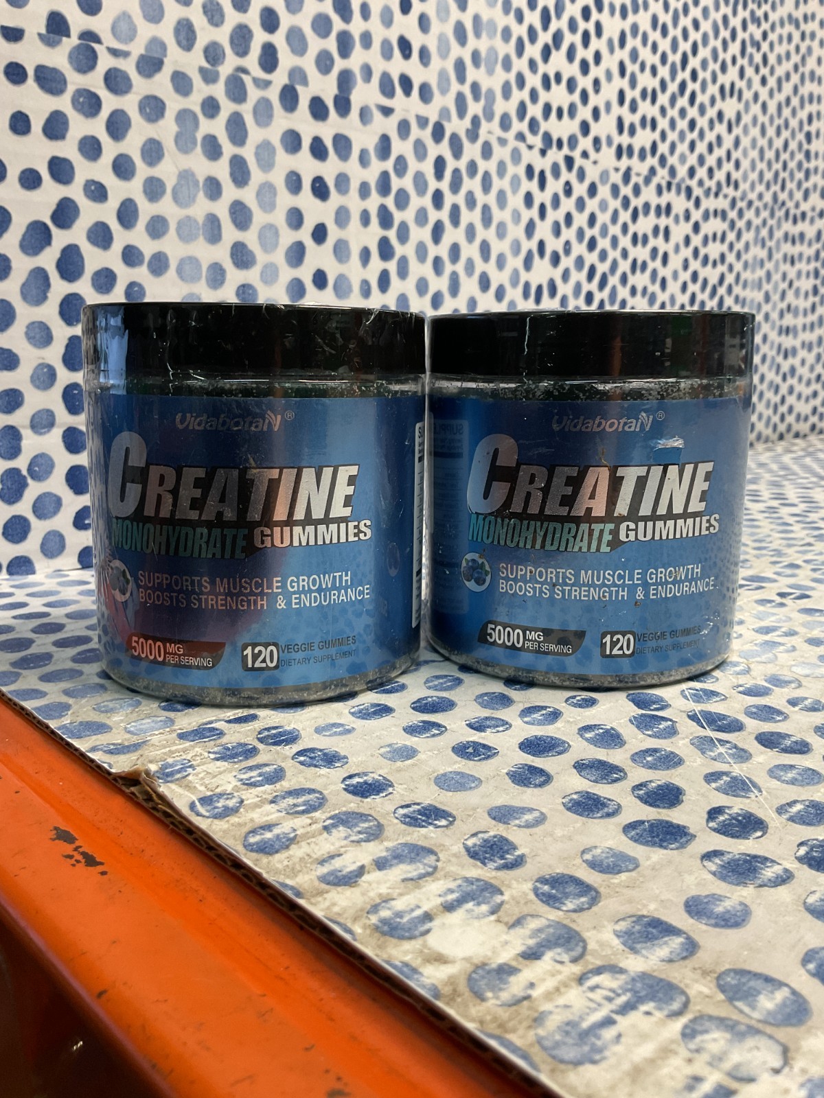 Vidabotan Creatine Monohydrate Gummies 120ct, Blueberry (Lot of 2) EXP 2/2027