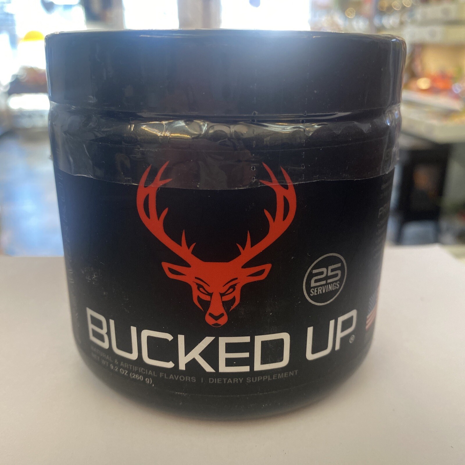 Bucked Up Pre-Workout Powder, Blood Raz, 200 mg Caffeine, 25 Serv. New