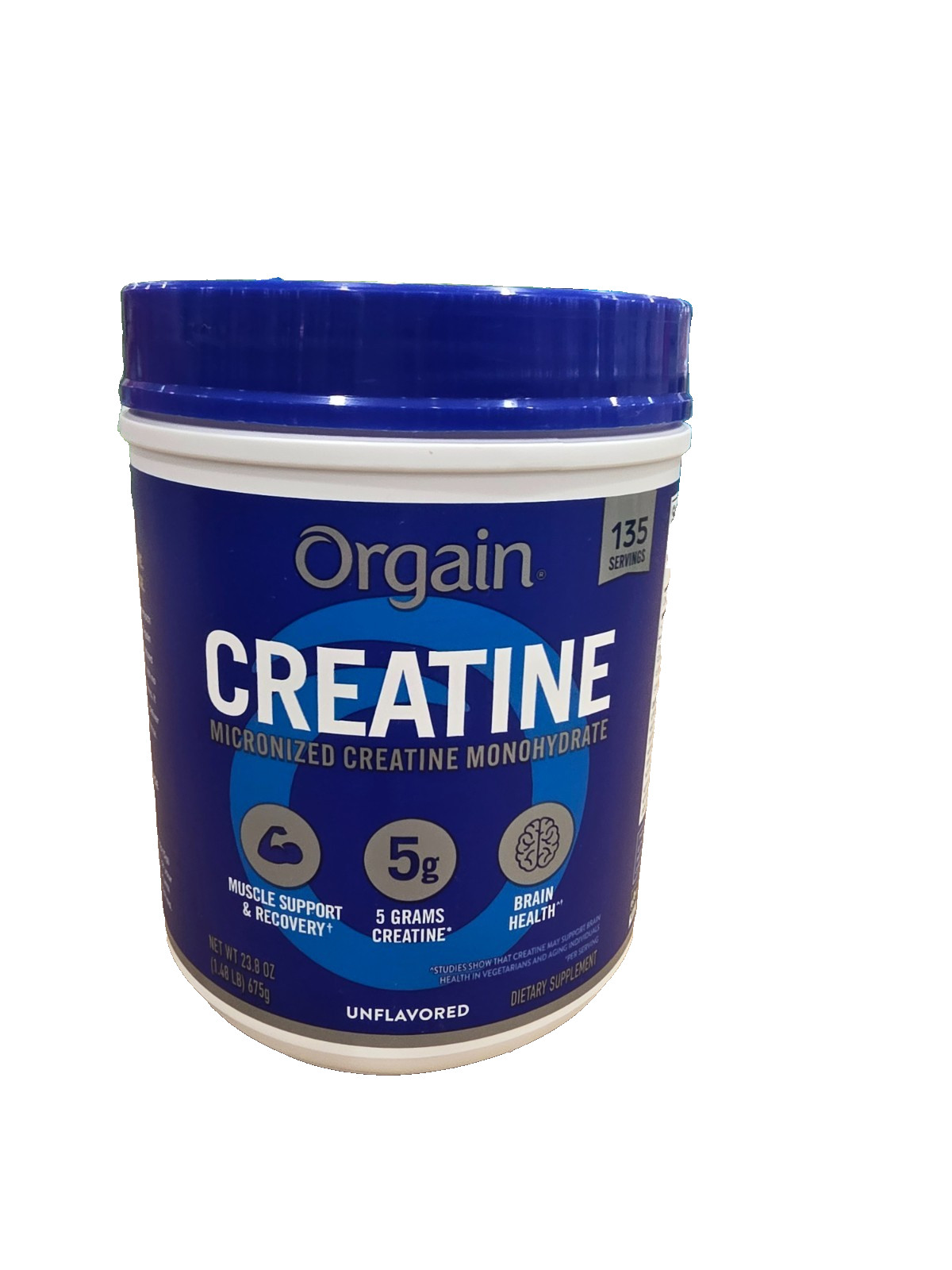 Orgain Micronized Creatine Monohydrate Powder 23.8 oz 135 Servings Unflavored