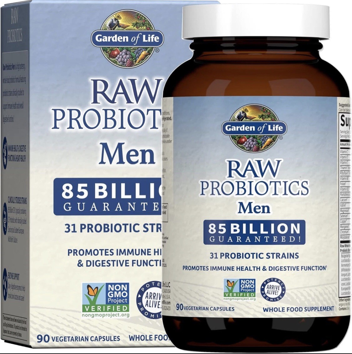Garden of Life RAW Probiotics Men 85 Billion CFU 90 Capsules EXP 05/2026+ SEALED