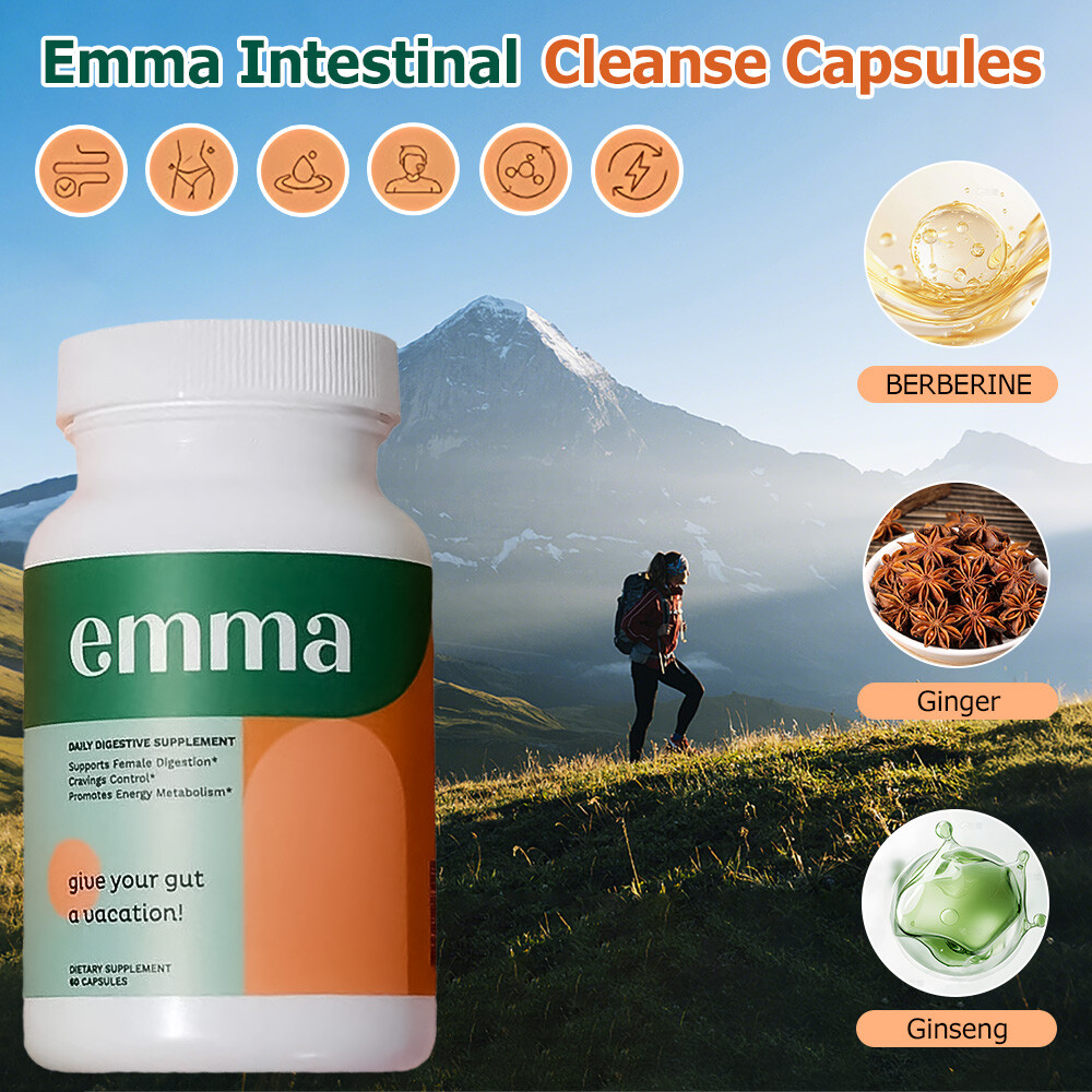 Emma with Berberine Resveratrol Quercetin Garlic Colon Cleanse Detox 60 Capsules