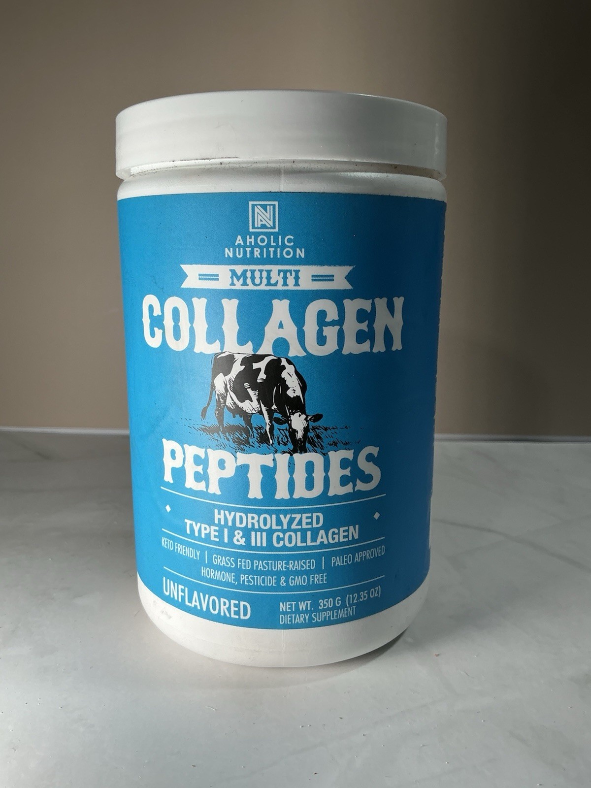 Multi Collagen Peptides Grass Fed Powder 12.35oz Peptide With MCT Oil