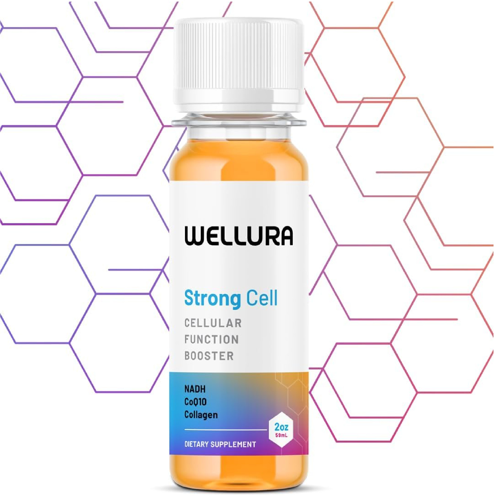 Strong Cell | Cellular Function Booster Liquid | NADH, CoQ10, Collagen. 90+% Abs