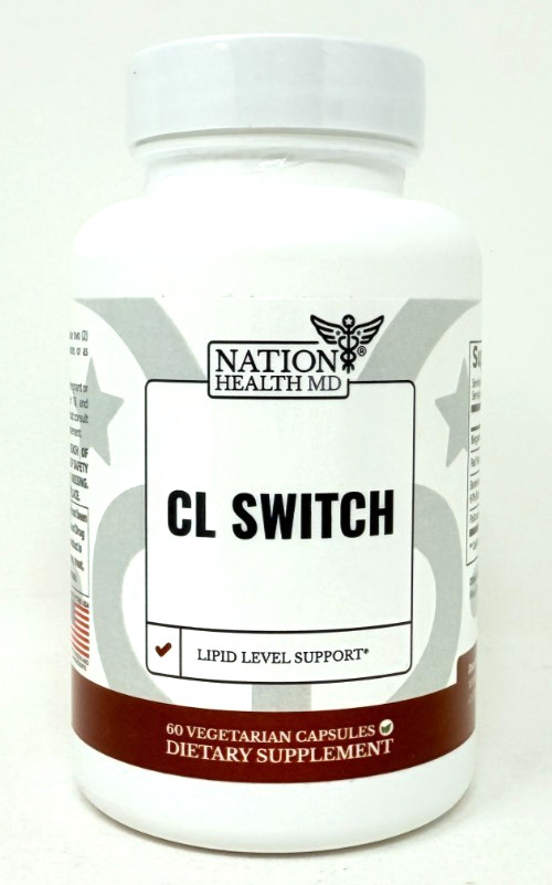 Nation Health MD CL Switch Cholesterol Lipid Level Support, 60 Capsules EXP 5/27
