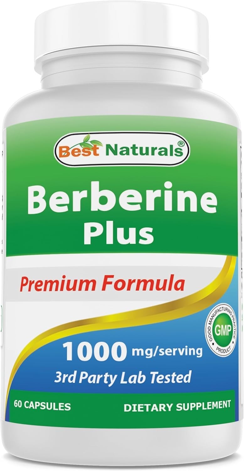 Best Naturals Berberine Plus 1000 mg/Serving 60 Capsules – (non-gmo)