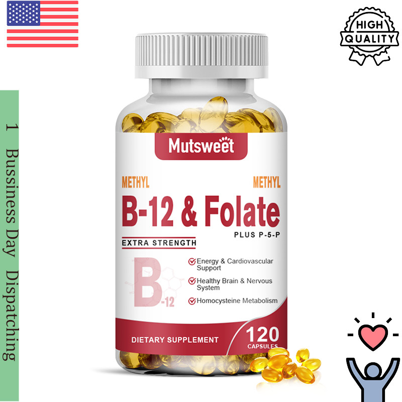 Methyl B-12 & Methyl Folate Extra Strength Vitamin B Methyl Folate Supplement