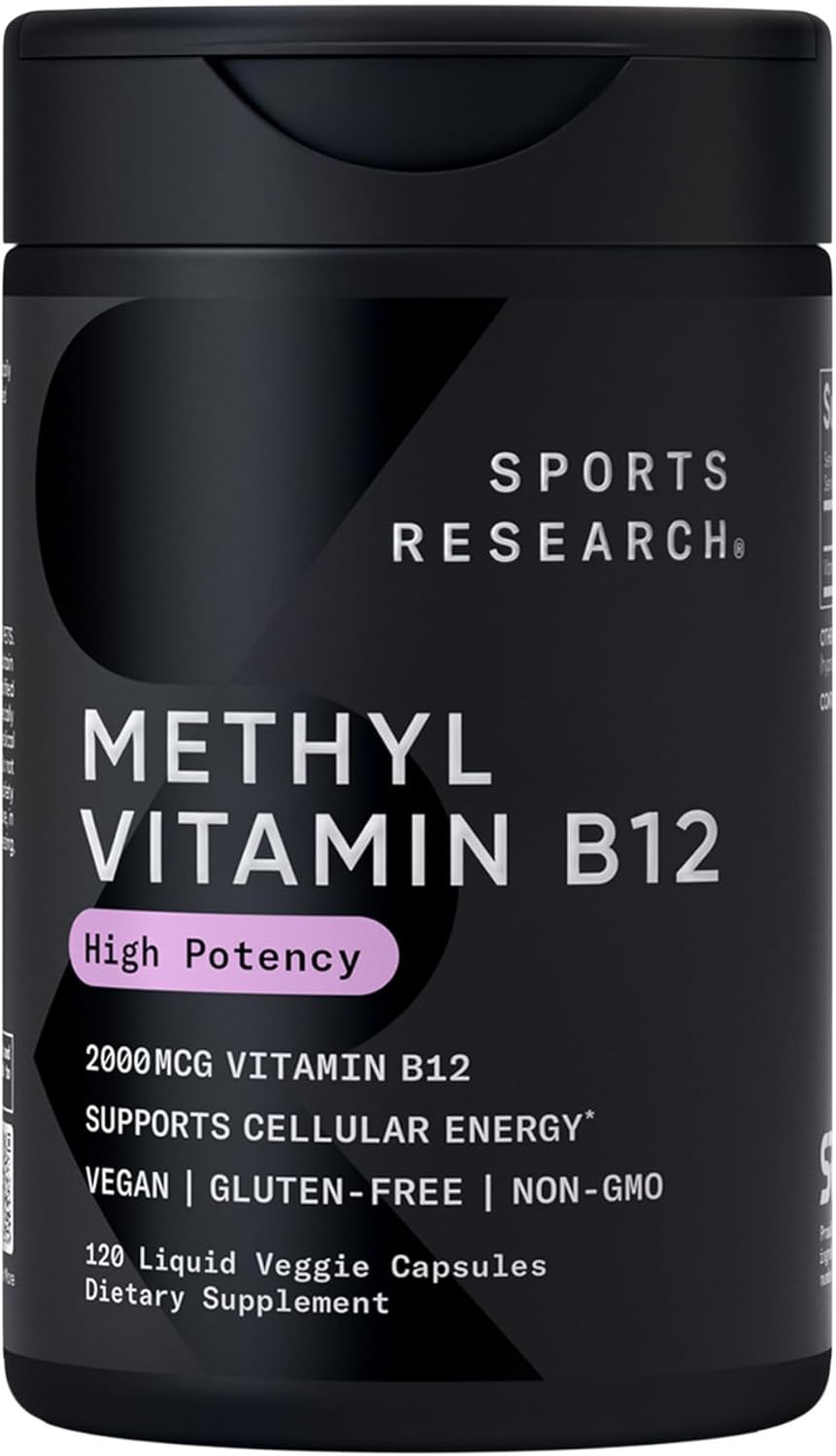 ® Vitamin B12 as Methylcobalamin 2000Mcg – Plant Based B12 W/Coconut MCT Oil …