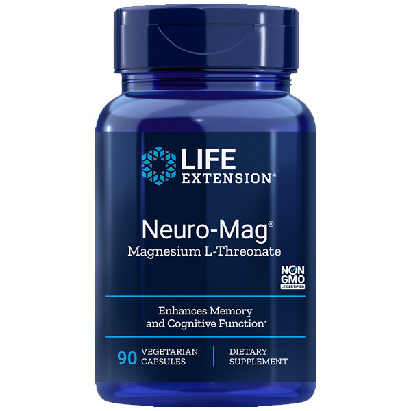 Neuro-Mag Magnesium L-Threonate from 2000 mg Magtein – Life Extension 90caps
