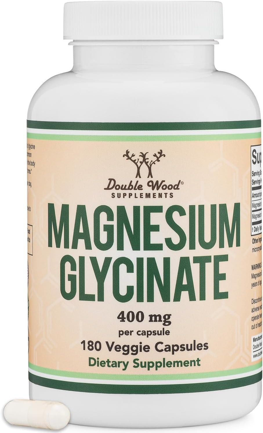Magnesium Glycinate 400mg | 180 Capsules | Sleep, Muscle, & Heart Support | Vega