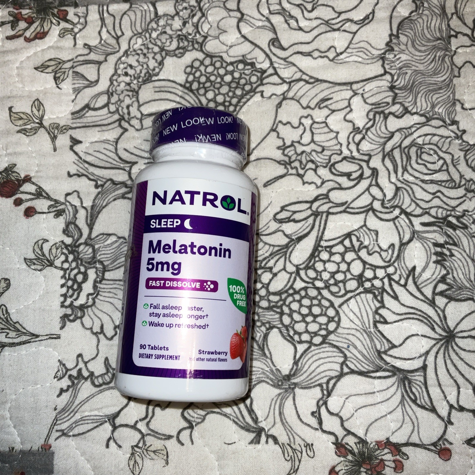 Natrol Melatonin 5mg Fast Dissolve Strawberry 90 Tablets
