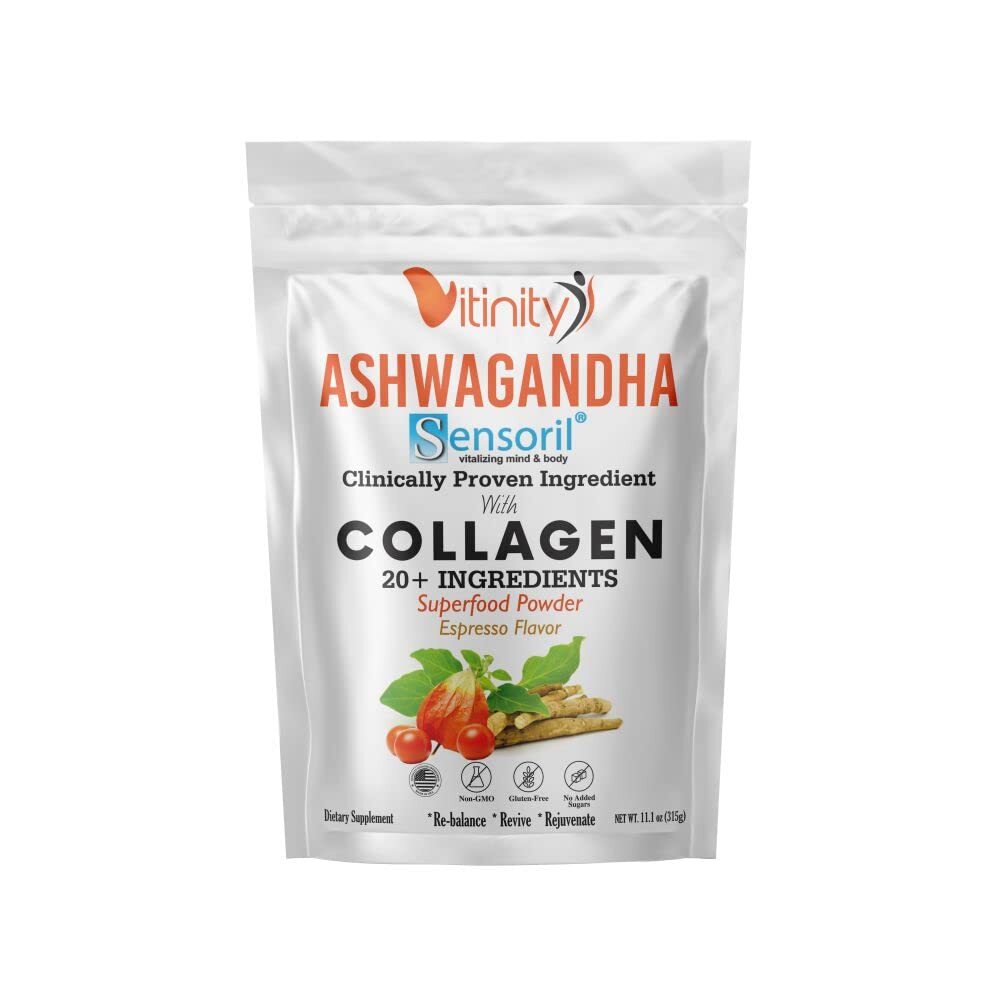 VITINITY ASHWAGANDHA Collagen Powder with CLINICALLY Proven Ingredient