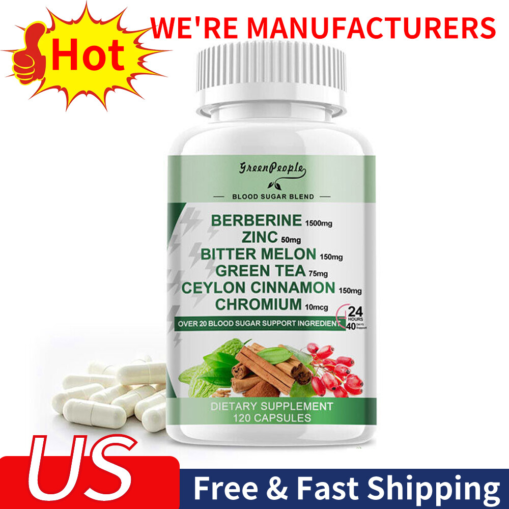 BERBERINE Capsules 1000mg X 120 Capsules | Blood sugar Cardiovascular Support