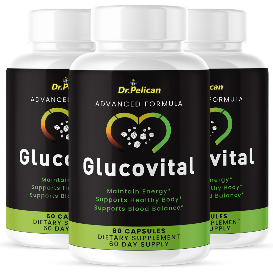 Glucovital- Blood Support- 3 Bottles- 180 Capsules
